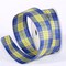 The Ribbon People Blue and Yellow Plaid Wired Craft Ribbon 2.5" x 20 Yards